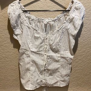 Women’s Guess button up short sleeve blouse